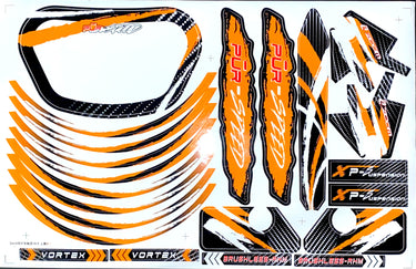 Graphics Kit- ORANGE Fits Pūr-Speed Electric Balance Bikes With 16